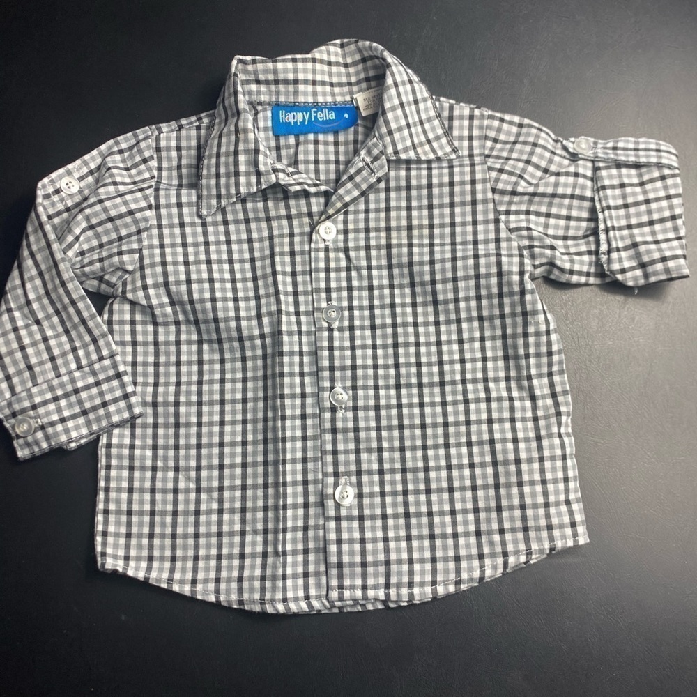 Happy Fella button down dress shirt size 12 month